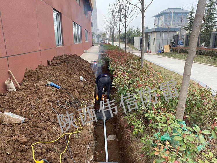 西安神西电气厂房防雷接地施工项目2