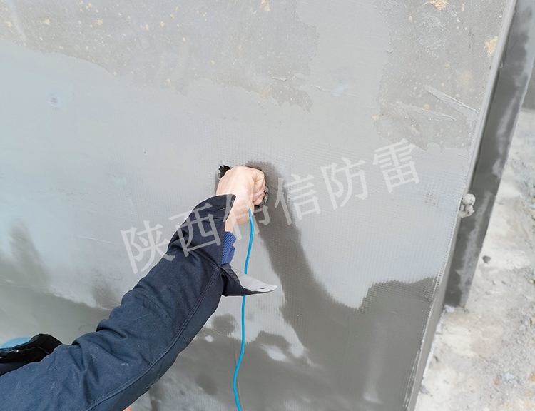 商南锦园山水项目防雷装置检测现场2